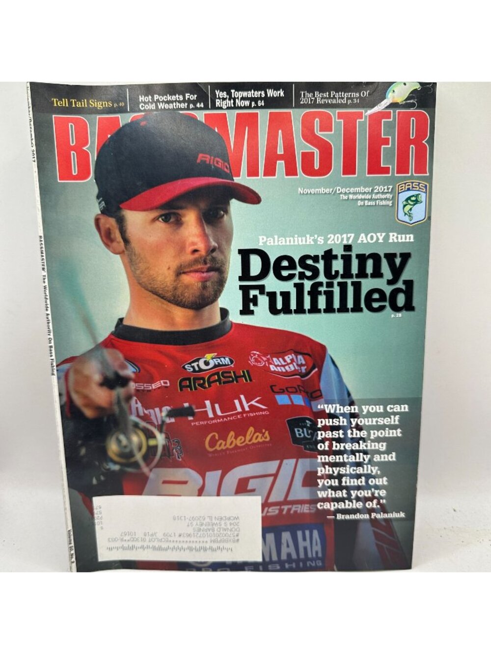 Bassmaster Magazine November/December 2017 Destiny Fulfilled Fishing Insight